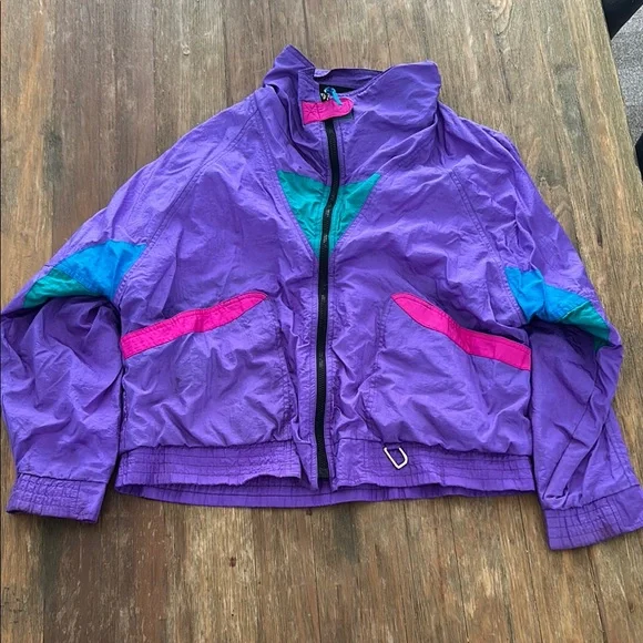 Vintage Purple Windbreaker 90’s Jacket - Picture 1 of 11